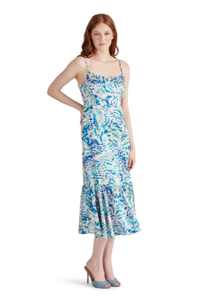 Danni Dress in Blue Coral