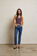 Load image into Gallery viewer, Blondie Rib Tank in Plum
