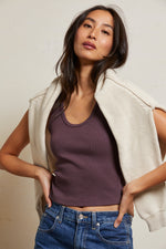Load image into Gallery viewer, Blondie Rib Tank in Plum
