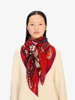 Load image into Gallery viewer, Papillons Scarf in Red
