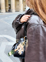 Load image into Gallery viewer, Hand-painted Champagne Bag Charm + Keychain
