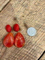 Load image into Gallery viewer, Cuba Clip On Earring in Orange Marl
