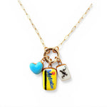Load image into Gallery viewer, Metrocard Charm on Gold Paperclip Chain
