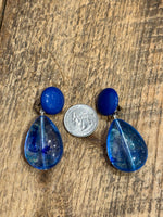 Load image into Gallery viewer, Cuba Clip On Earring in Cobalt Marl
