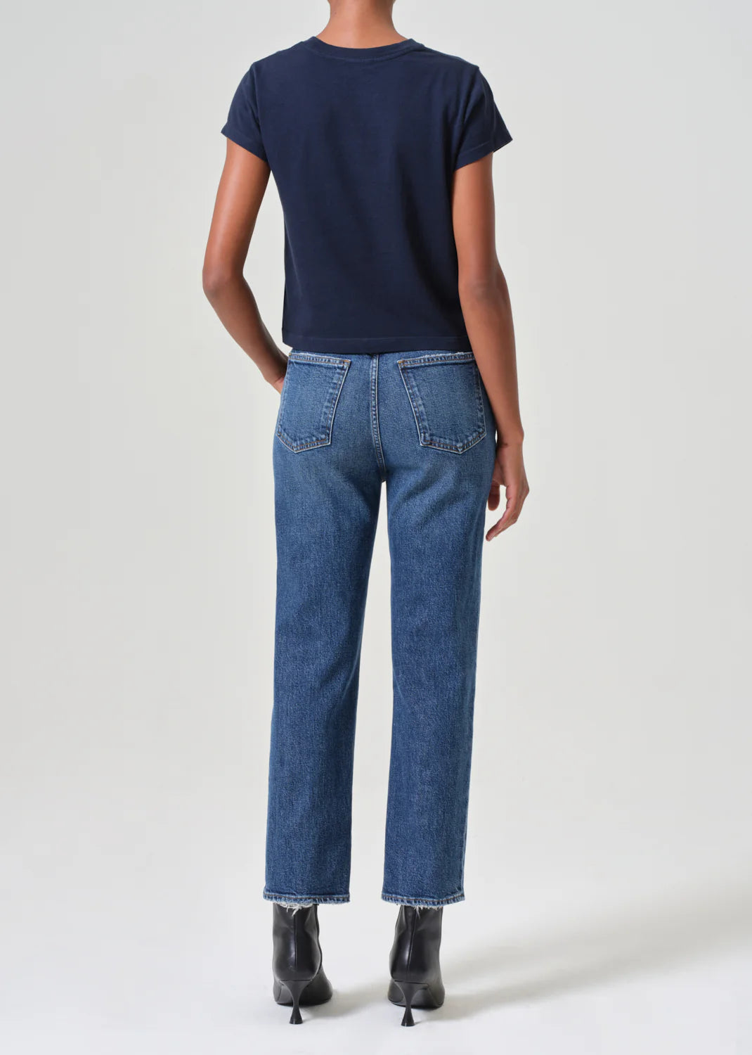 90's Pinch Waist Crop Jean in Solace