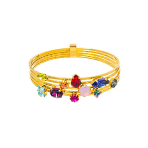 Yuki Crystal Bangle in Multi