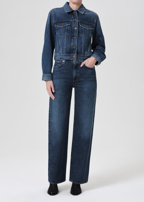 Harper Mid Rise Relaxed Straight Jean in Tempo