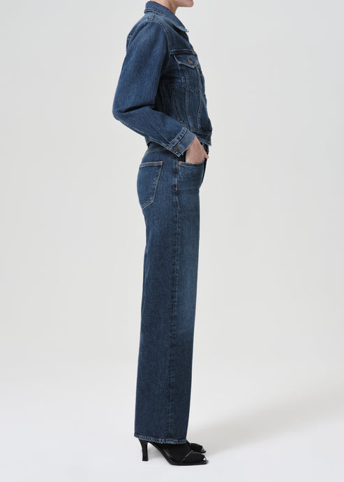 Harper Mid Rise Relaxed Straight Jean in Tempo