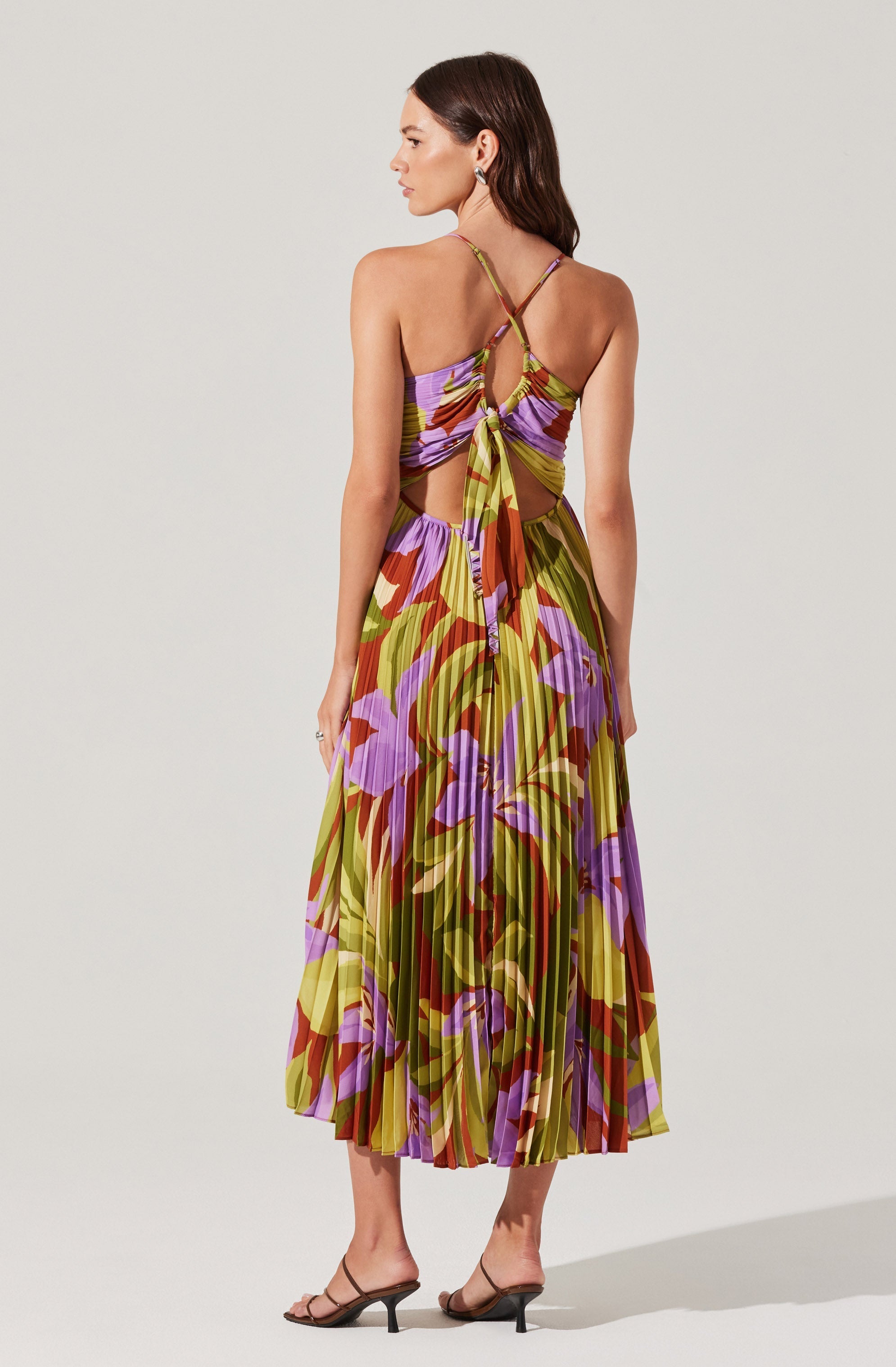 Blythe Dress in Green Rust Floral
