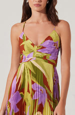 Load image into Gallery viewer, Blythe Dress in Green Rust Floral
