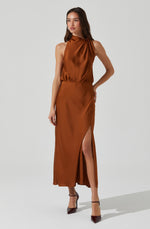 Load image into Gallery viewer, Jelyn Dress in Bronze
