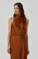 Load image into Gallery viewer, Jelyn Dress in Bronze
