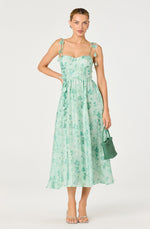 Load image into Gallery viewer, Halcyon Dress in Green Floral
