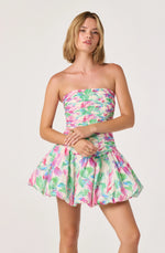 Load image into Gallery viewer, Ella Mini Dress in Pink and Green Floral
