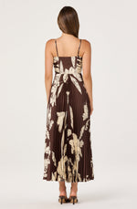 Load image into Gallery viewer, Clea Dress in Brown Floral
