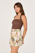 Load image into Gallery viewer, Lorelai Mini Skirt in White Multi Floral
