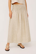 Load image into Gallery viewer, Alessa Skirt in Heathered Flax
