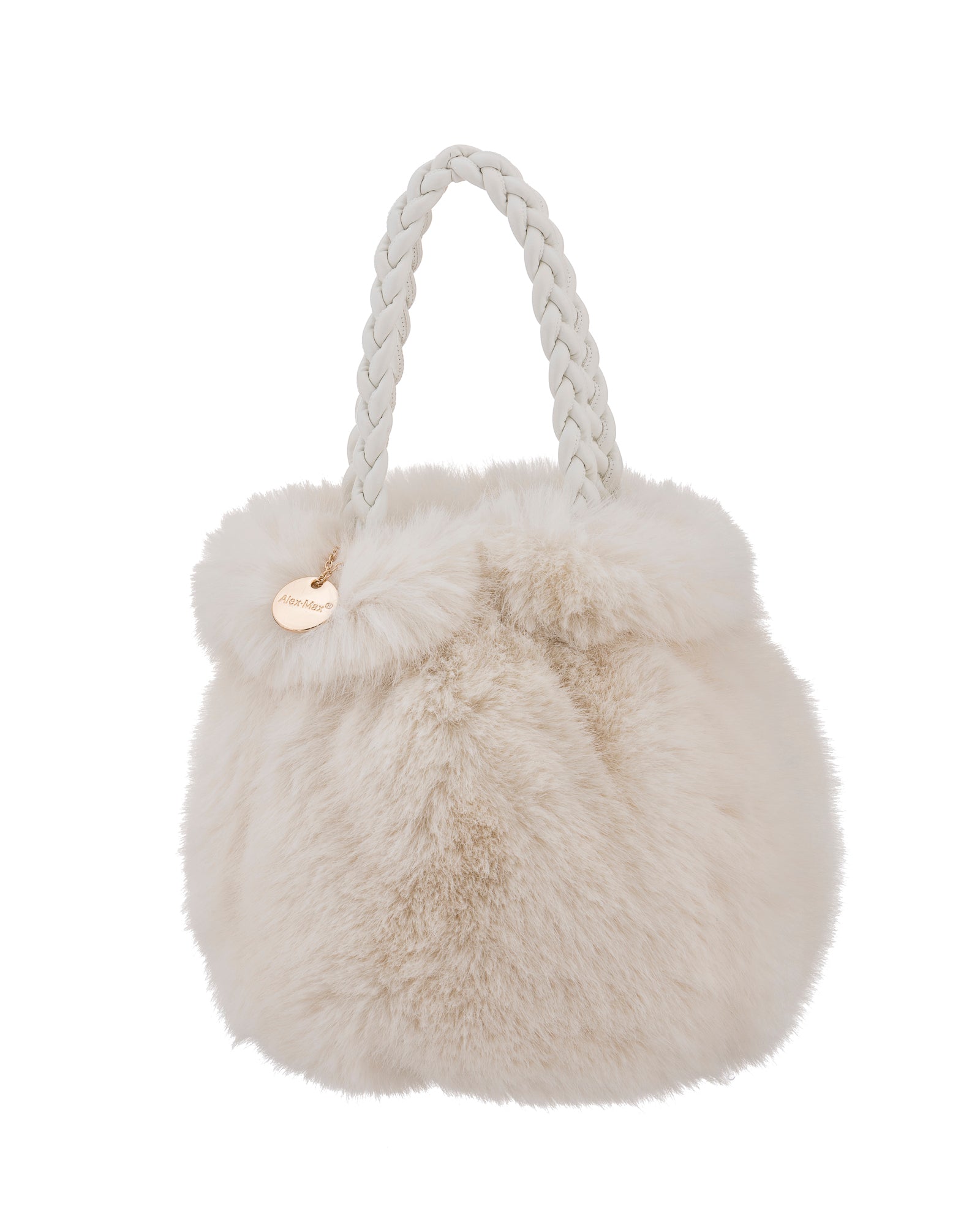 Mini Faux Fur Purse in Panna