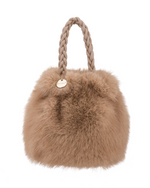 Load image into Gallery viewer, Mini Faux Fur Purse in Camel
