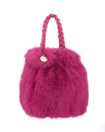 Load image into Gallery viewer, Mini Faux Fur Purse in Fuchsia
