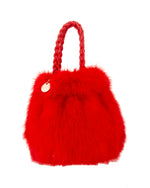 Load image into Gallery viewer, Mini Faux Fur Purse in Red
