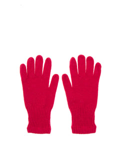 Classic Knit Glove with Tonal Lurex in Fuchsia