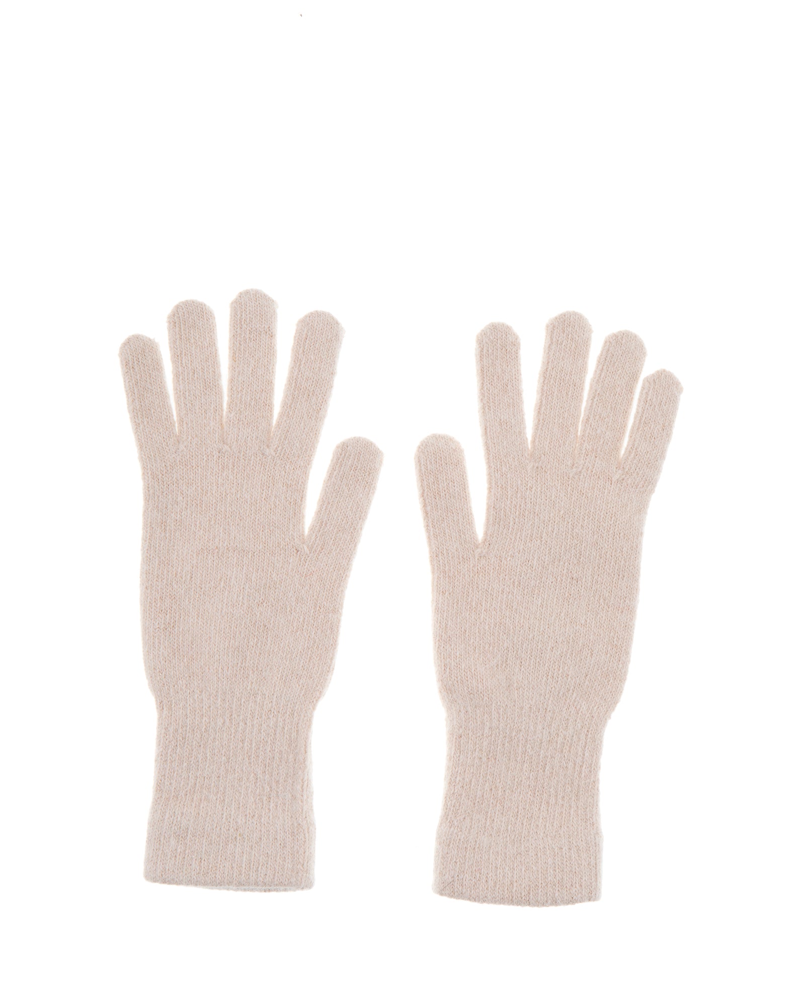 Classic Knit Glove with Tonal Lurex in Beige