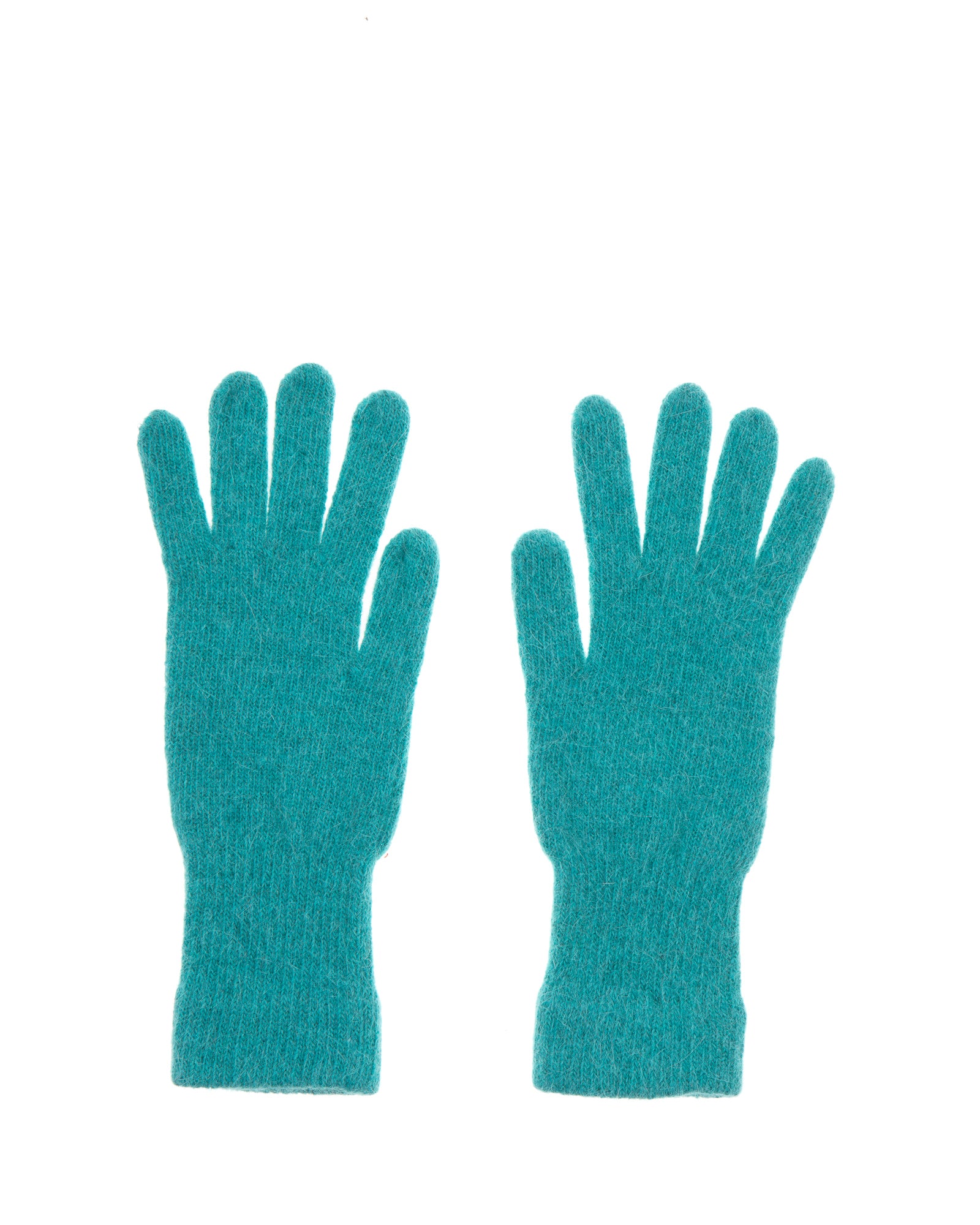 Classic Knit Glove with Tonal Lurex in Tiffany