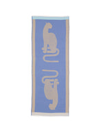 Load image into Gallery viewer, Sitting Big Cat Scarf in Blue
