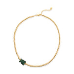 Load image into Gallery viewer, CZ Bear Necklace in Emerald
