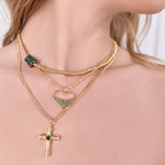 Load image into Gallery viewer, CZ Bear Necklace in Emerald
