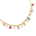 Load image into Gallery viewer, Pearl Charm Necklace in Gold
