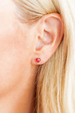 Load image into Gallery viewer, Screwback Stud Earrings in Hot Pink Tara
