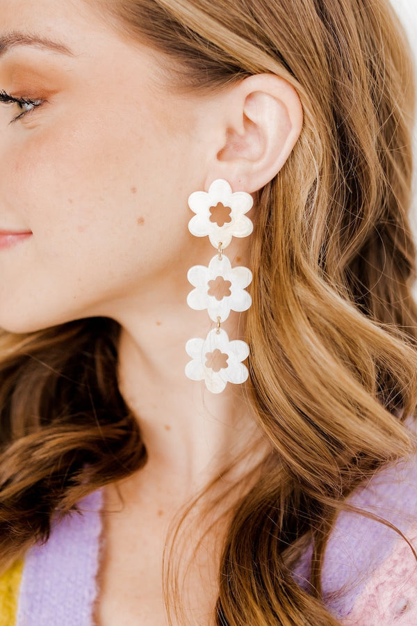 Zoey Earrings in Milky Way