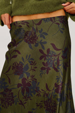 Load image into Gallery viewer, Anya Skirt in Olive Dahlia

