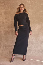 Load image into Gallery viewer, Kana Maxi Skirt in Black
