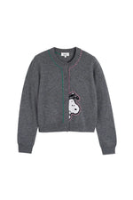 Load image into Gallery viewer, Snoopy Peep Cardigan in Grey
