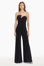 Load image into Gallery viewer, Strapless Puzzle Jumpsuit in Black
