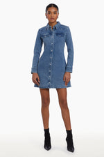 Load image into Gallery viewer, Forester Denim Dress in Classic Wash
