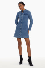 Load image into Gallery viewer, Forester Denim Dress in Classic Wash
