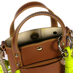 Load image into Gallery viewer, Ame Calf Leather Bag in Tan Lime
