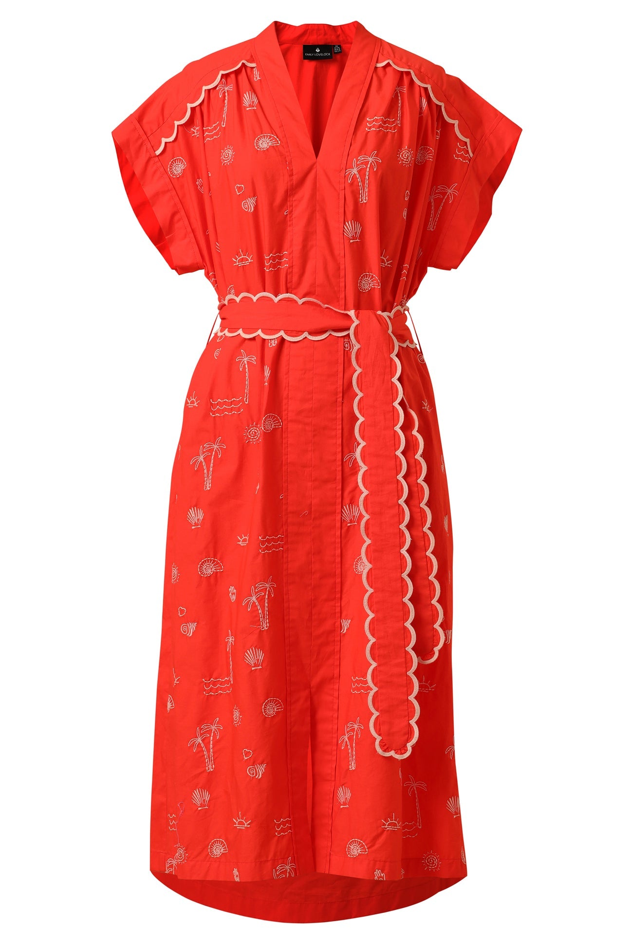 Adley Dress in Flame Scarlet