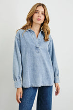 Load image into Gallery viewer, Bennett Denim Shirt in Faded Indigo
