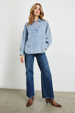 Load image into Gallery viewer, Bennett Denim Shirt in Faded Indigo
