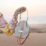 Load image into Gallery viewer, Bibi Perforated Lamb Leather Bag in Air
