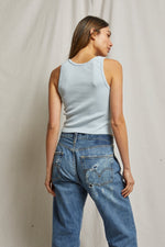 Load image into Gallery viewer, Blondie Rib Tank in Baby Blue
