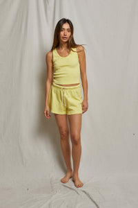 Blondie Rib Tank in Lemonade