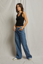 Load image into Gallery viewer, Blondie Rib Tank in True Black
