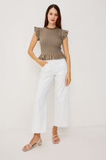 Load image into Gallery viewer, Bryn Top in Brown Stripe
