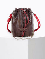 Load image into Gallery viewer, Bibi Perforated Lamb Leather Bag in Choco
